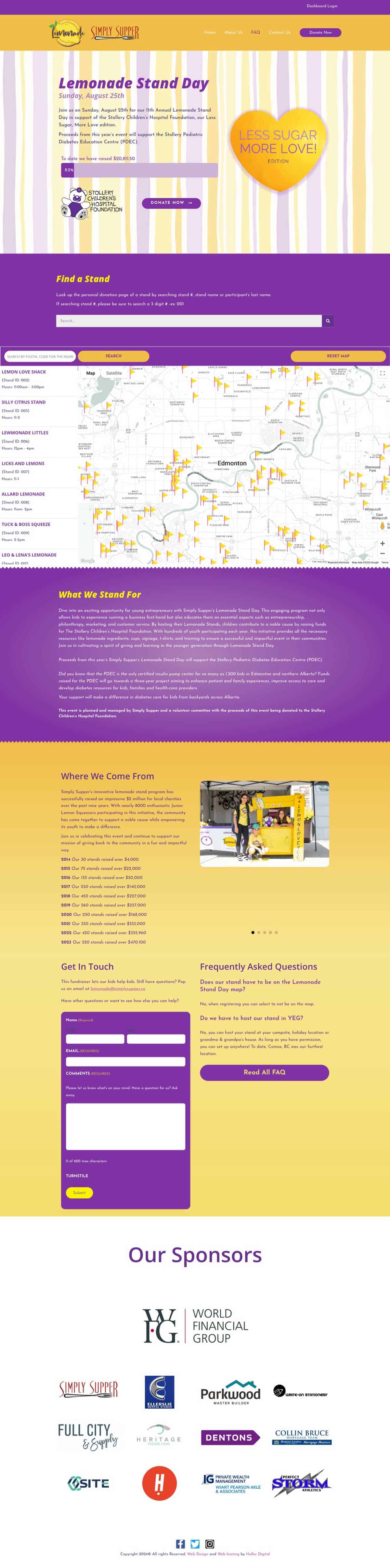 Lemonade Stand Day Web Design 2024